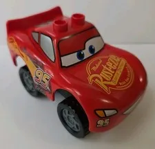 Lego DUPLO Disney Pixar Cars Lightning McQueen Car Wash Fun Figure Red #95 Racer