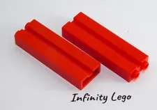 8 LEGO Red Brick 1 x 2 x 5 with Groove Fire Station (88393 7208) - 8 Pieces