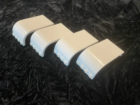 LEGO | Lot of 4 | White Panel Curved Top 3X4X6 #2571