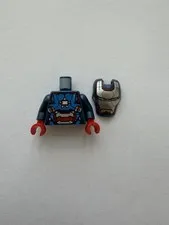 Lego Iron Patriot Mark 1 Torso & Helmet Minifigure Parts sh1038 76315 Iron Man
