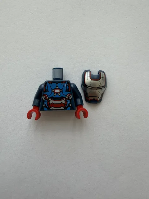 Lego Iron Patriot Mark 1 Torso & Helmet Minifigure Parts sh1038 76315 Iron Man