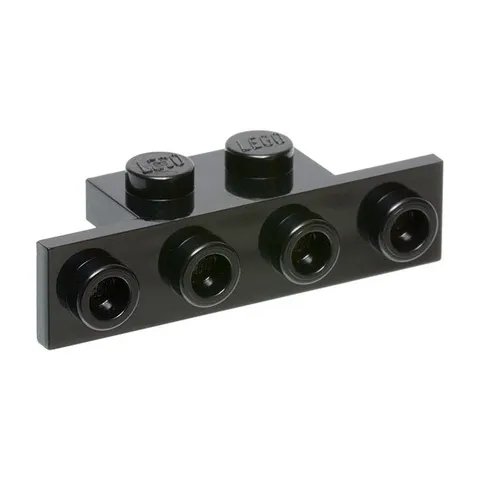 LEGO 18x Black Bracket 1 x 2 - 1 x 4 inv.625