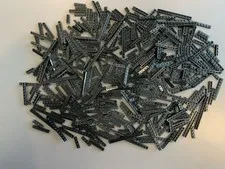 LEGO LOT BLACK PLATES 504 PIECES 1X12 1X10 1X8 1X6 1X4 1X3 1x2 VARIETY BUILDING