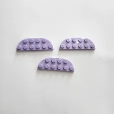 LEGO 2x6 Round Corned Plate Part 18980 Lavender Purple (3x)