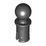 LEGO Part 6628 - Black Technic Pin with Friction Ridges Lengthwise and Towball