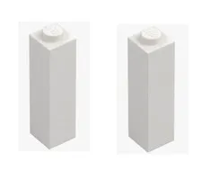 LEGO ® 2x brick 1x1x3 white 14716 6055541 high brick replacement part brick