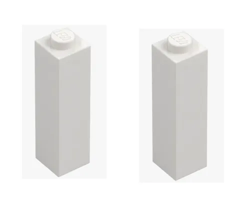 LEGO ® 2x brick 1x1x3 white 14716 6055541 high brick replacement part brick