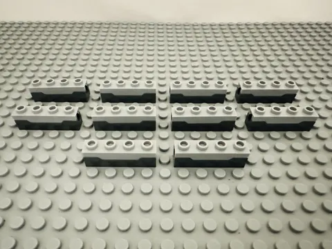 Lot Of 10 Lego Spring Shooters 6048898 Grey 1X4 Gray