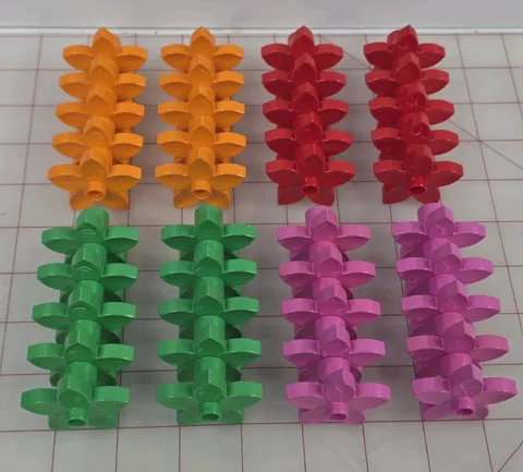 Lego Duplo Flowers 40 Piece Lot Pink Red Green Orange Colors