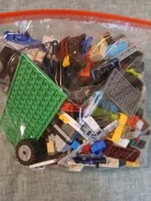 LEGO 1.8 LB Bulk Lot Genuine Mixed Bricks Parts Plates Wheels Bag #8