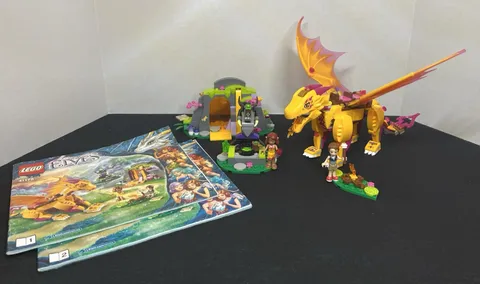100% Complete LEGO Elves Friends 41175 Fire Dragons Lava Cave W/instructions