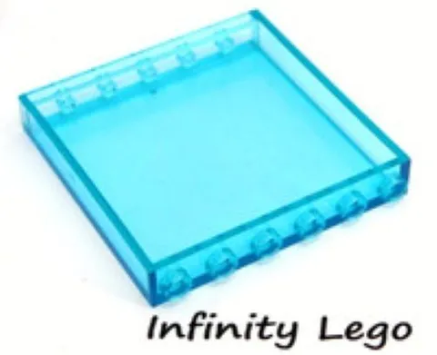 4 LEGO Trans-Light Blue Large Wall Panel 1x6x5 (35286 59349 59350) - 4 Pieces