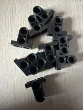 LEGO 32530 Black Technic Pin Connector Plate 1x2x1 2/3 w/ 2 Holes on Top 10 Pcs