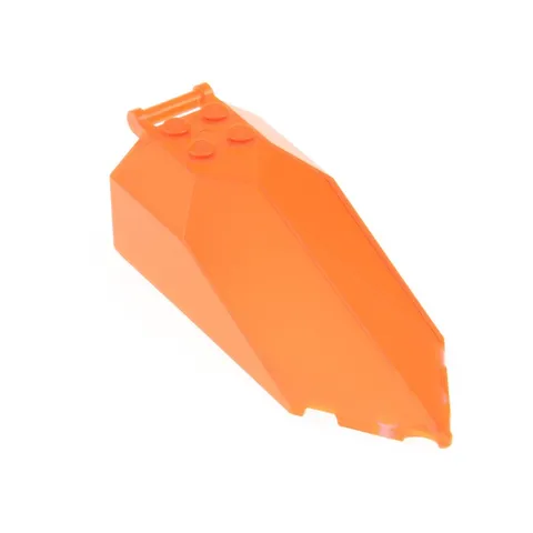 1x LEGO Windshield 10x4x2 1/3 Point Transparent Neon Orange Brick 27165