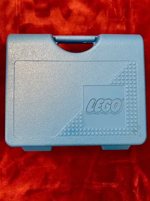 LEGO - Blue Hard Plastic Carrying Case - 1997 - Vintage 1990s Storage - Mint
