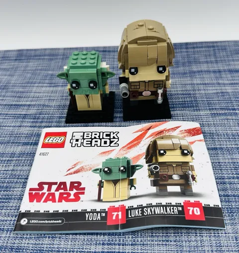 LEGO BRICKHEADZ: Luke Skywalker & Yoda (41627) w/ Manual