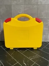 LEGO Travel Case (orange/yellow with red clips includes divider inserts)