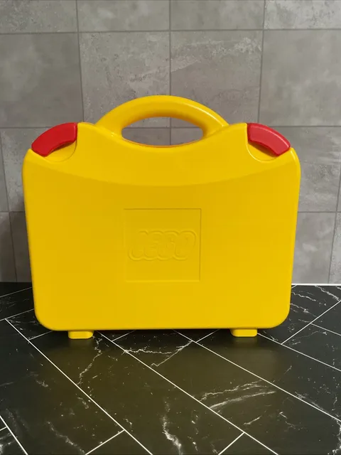 LEGO Travel Case (orange/yellow with red clips includes divider inserts)