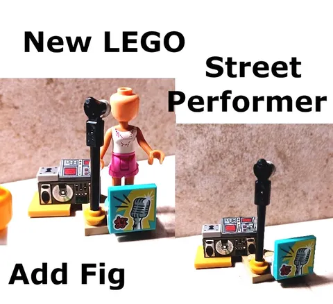 New LEGO Microphone Street Performer Singer Boombox Radio Lockbox Set THE BEST