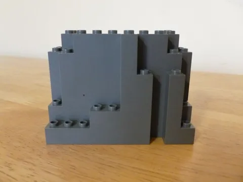 LEGO part 6082 DARK GRAY Rock Castle Wall Panel Rectangular 4x10x6