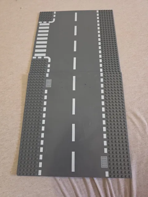 Lego Base Plates  44341, 44336 Traffic Roads Intersection 