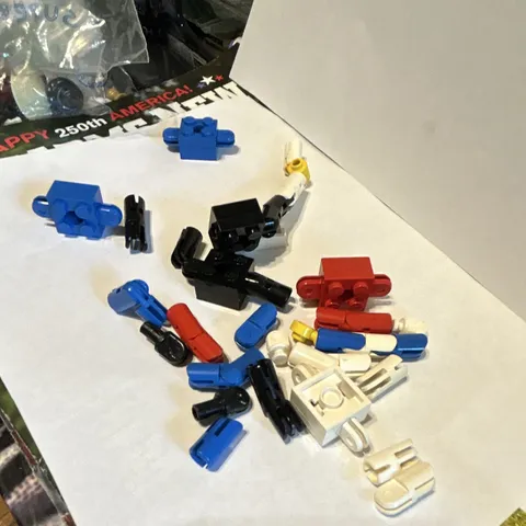LEGO Assorted Minifigure Parts Lot Multicolor Plastic Pieces Red/White/Blue