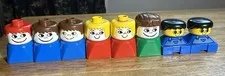 Vintage LEGO DUPLO  ( 8 ) Piece Multicolor Mini Figurine Men/Women Piece's