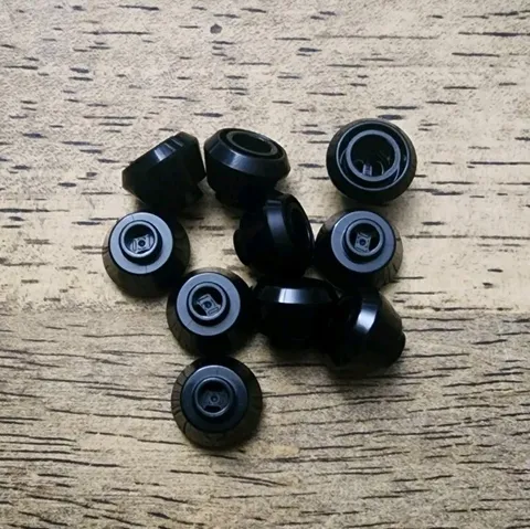 LEGO Black Cone 1 1/2 x 1 1/2 x 2/3 Truncated. QTY 10. Part No. 33492.