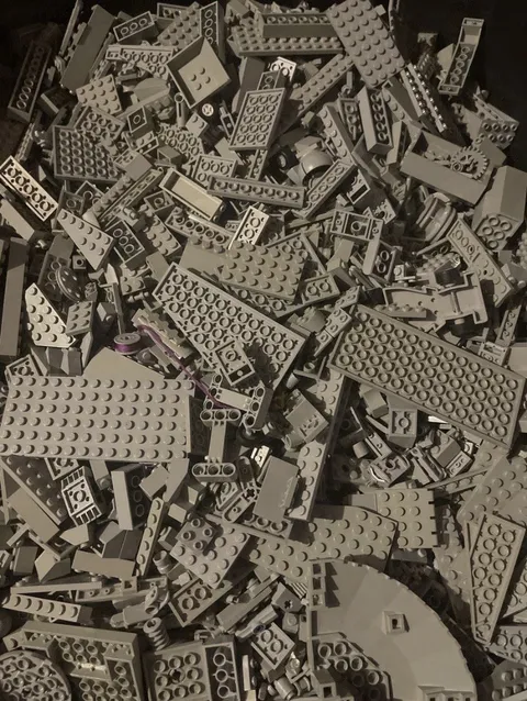 Lego 3 Pounds, Included Grey Bricks And Plates Parts And Pieces LEGO