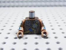 LEGO Horizons Dark Brown Printed Torso Dark Gray Fur Minifig BG