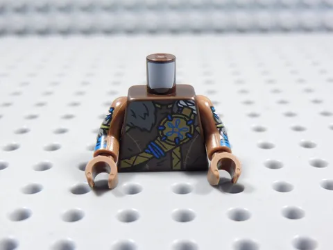 LEGO Horizons Dark Brown Printed Torso Dark Gray Fur Minifig BG
