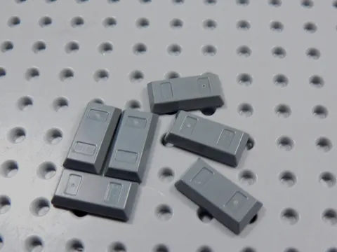 LEGO Lot of 6 Dark Bluish Gray Ingot Treasure Bars Accessory Minifig BI