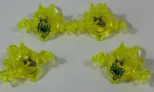 Lego Ninjago Skreemer Trans Green Ghost 4 Minifigures Lot Lopsided & Open Mouth