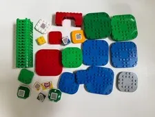 Lego Lot of miscellaneous Mario Brothers rounded corners with feet.