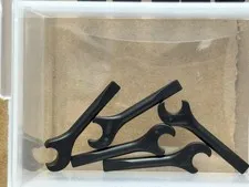 LEGO Parts - Black Minifigure, Utensil Tool Spanner Wrench - No 4006 - QTY 5