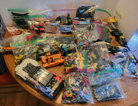 LEGO Technic Bulk Lot Cars, Bld. Bricks, Wheels, 24 HOUR RACE CAR SET HUGE LOT 