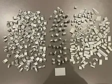 LEGO LIGHT BLUISH GREY SLOPES INVERTED SLOPES ROOF TILES LOT OF 362 PIECES