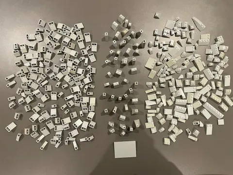LEGO LIGHT BLUISH GREY SLOPES INVERTED SLOPES ROOF TILES LOT OF 362 PIECES