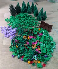 LEGO Plant & Flower Bulk Lot Foliage Pieces Trees Leaves  Multicolor