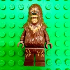 LEGO Star Wars Chewbacca Minifigure Reddish Brown Tan Highlights Excellent