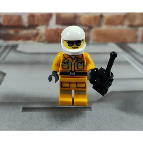 Lego Pilot Minifig with Radio & Helmet from City Set 60318