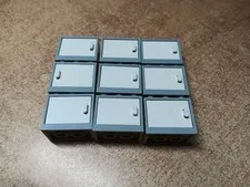 LEGO 9 LIGHT BLUISH GRAY CONTAINER CUPBOARD CABINET WHITE DOORS 2X3X2