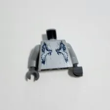 Blue Gray Shark Lego Atlantis Torso Minifig Minifigure Fish Ocean Sea 