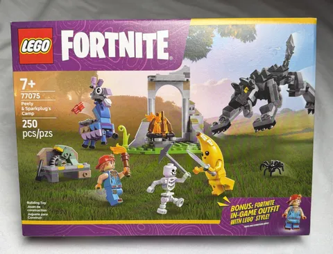 Sealed LEGO Fortnite Peely and Sparkplug's Camp Set 77075 250 Pieces