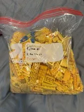 LEGO Yellow Plastic Bricks & Pieces Bulk Lot Parts 2 lbs