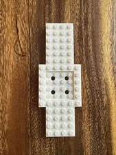 LEGO Part 52037 (1pc)Vehicle Base 6x16x2/3  Recessed Center 4x4 White