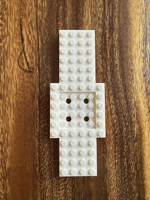 LEGO Part 52037 (1pc)Vehicle Base 6x16x2/3  Recessed Center 4x4 White