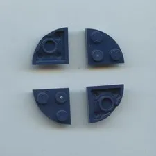 LEGO x 4 Dark Blue Plate, Round Corner 2 x 2 7904