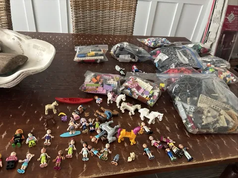 Large Lot Legos Mixed Bricks Disney Friends Figures 25 Pds