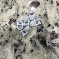 Lego 5 New Light Bluish Gray Plates Round 1 x 1 w/ Bar Handle Parts